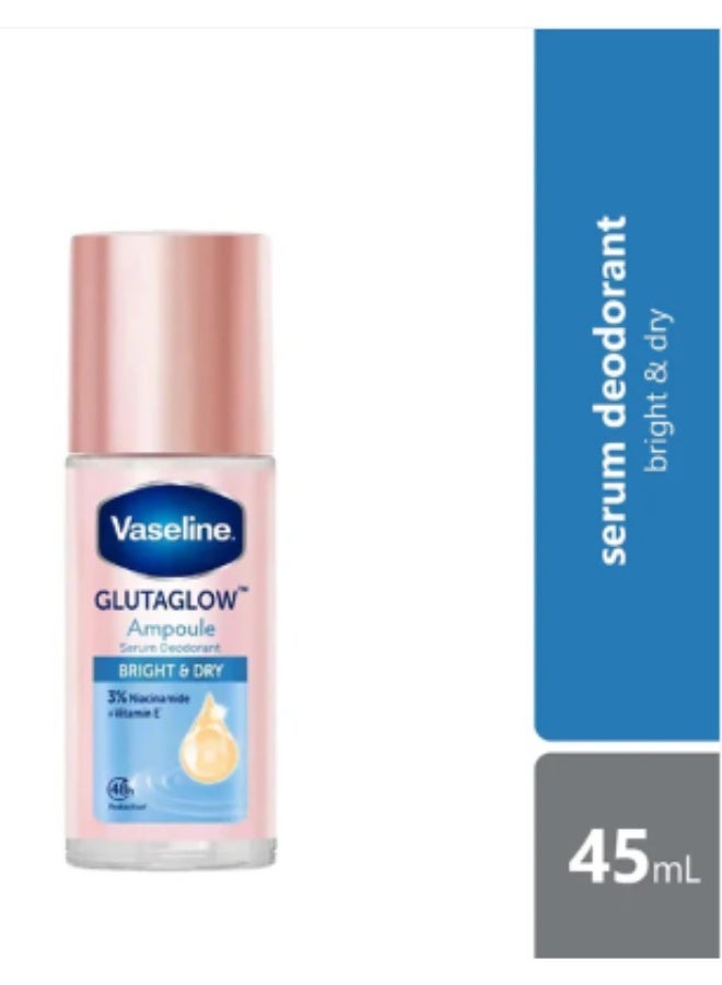 Vaseline Deodorant Dry Serum Bright & Dry 45mL | Boosted Sweat And Odor Protection - Image 1